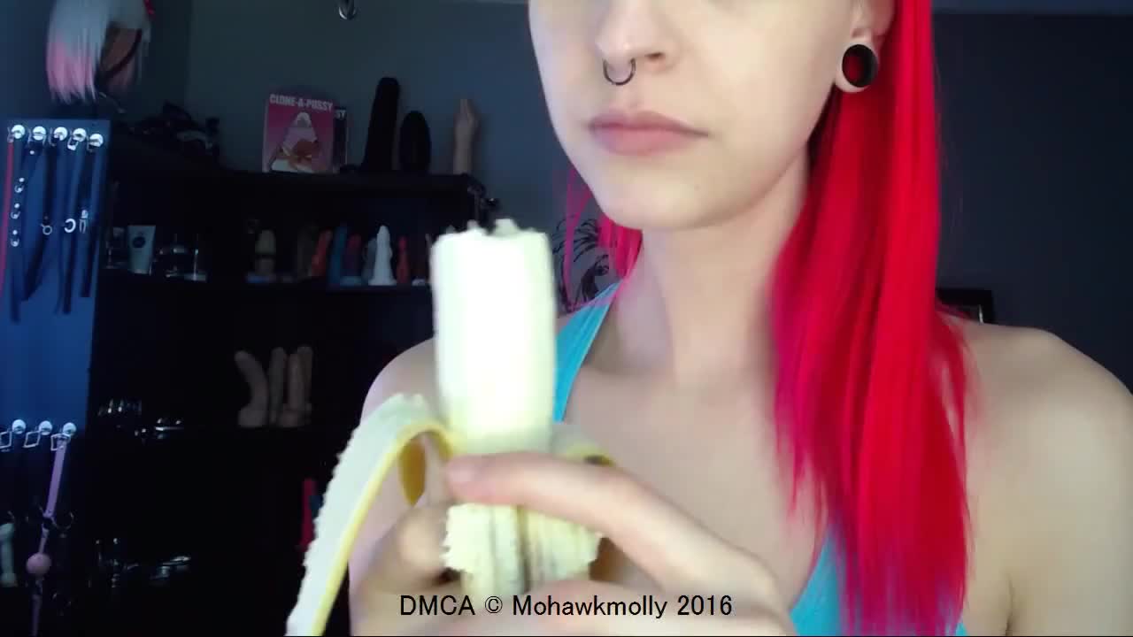 Mohawk Molly Sexy Dildo Riding Bathroom Sex