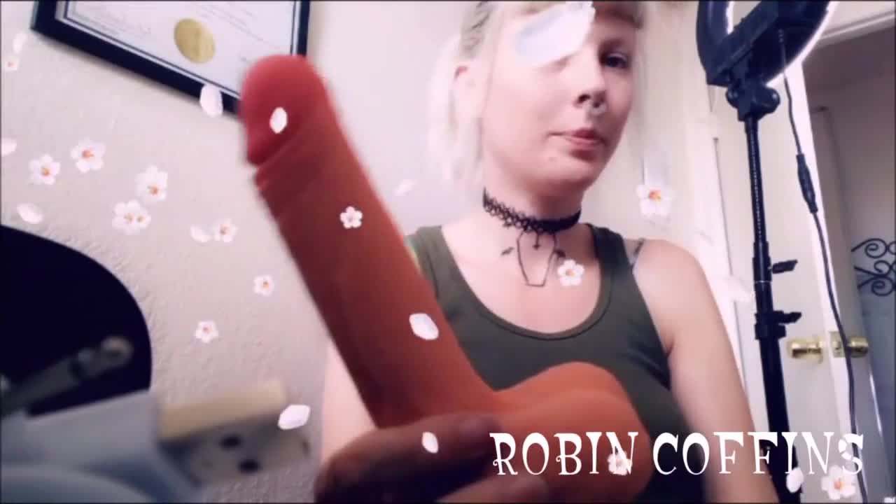 RobinCoffins - Amateur Solo Pegging Bathroom Sex